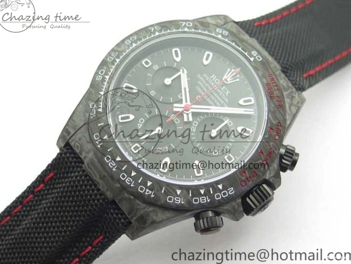 MiroTime 0104 Daytona DIW Carbon Noob 1:1 Best Edition Black Dial on Nylon Strap SA Modern 2611